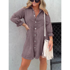 Anaïs | Denim Shirt Dress with Lantern Sleeves