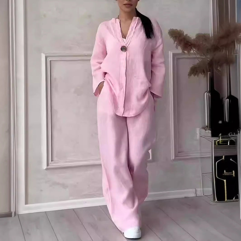 Amélie | Casual Cotton and Linen 2-Piece Set