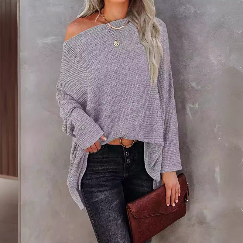 Felicia™ | Elegant Off-Shoulder Knitted Top