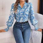 Isabelle | Floral Blouse with Lantern Sleeves