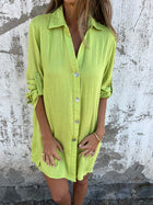 Camille | Casual Shirt Dress with Short Sleeves
