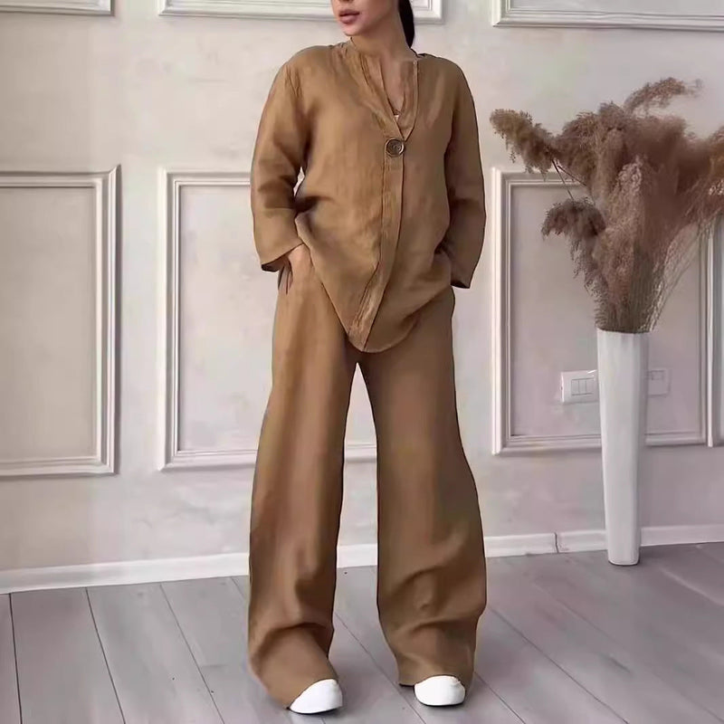 Amélie | Casual Cotton and Linen 2-Piece Set