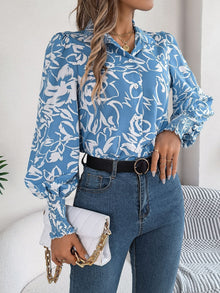 Isabelle | Floral Blouse with Lantern Sleeves