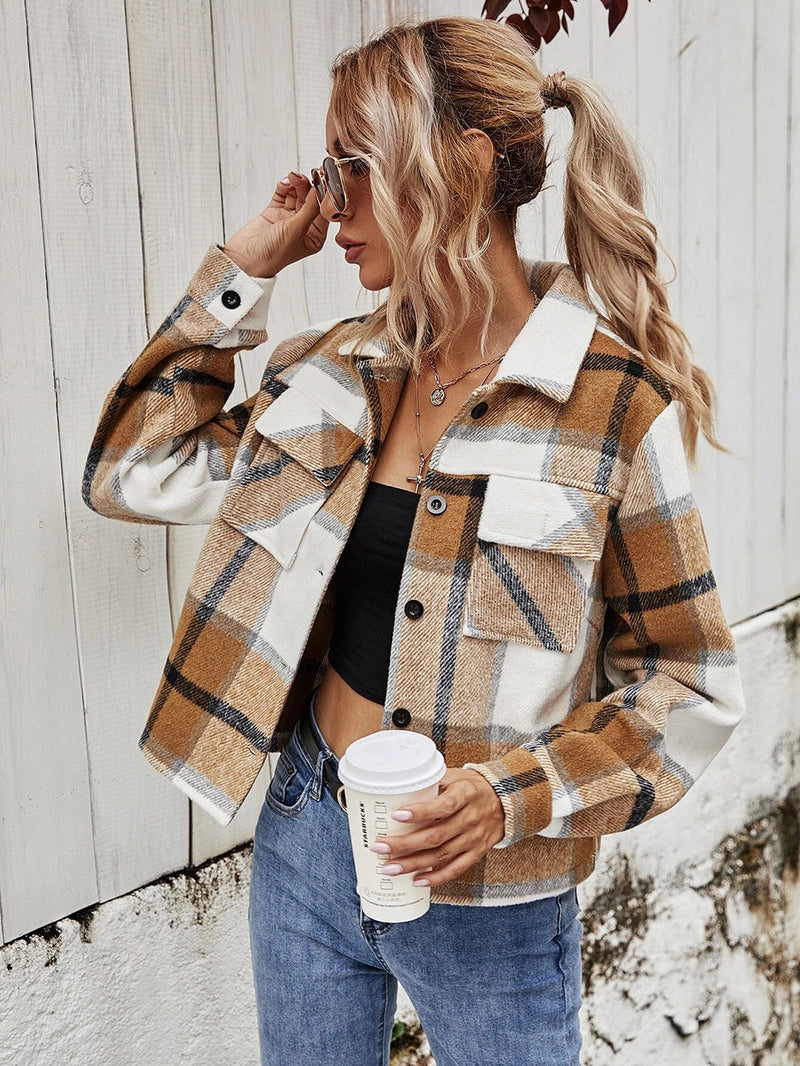 Gina™ | Elegant Checkered Blazer