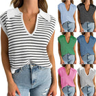 Luna™ | Elegant Striped V-Neck Sweater