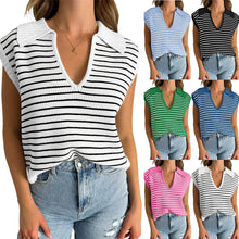 Luna™ | Elegant Striped V-Neck Sweater