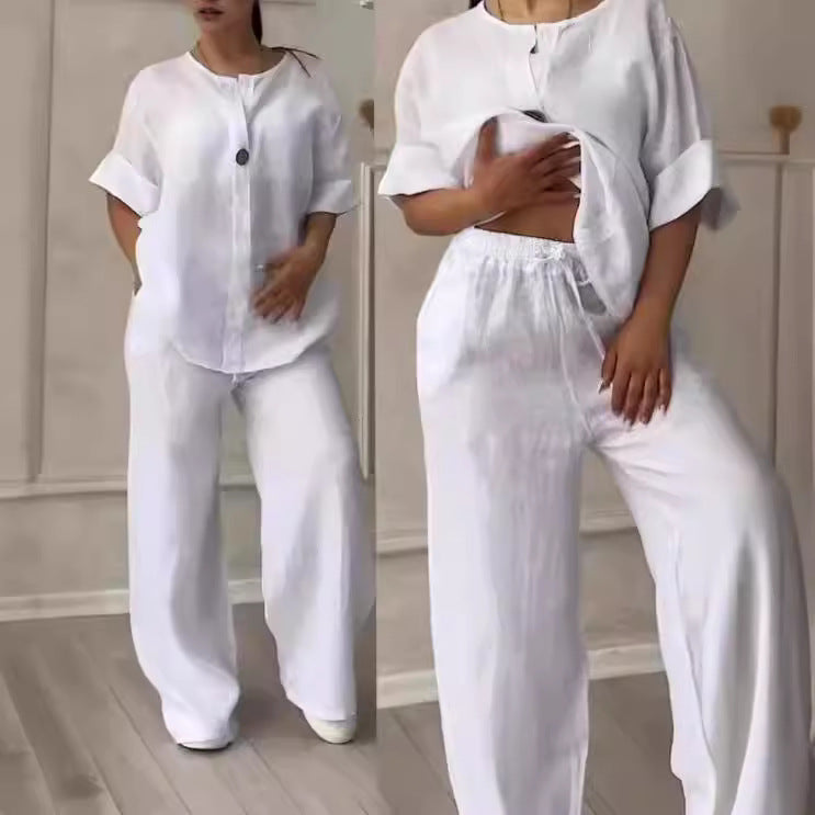 Amélie | Casual Cotton and Linen 2-Piece Set