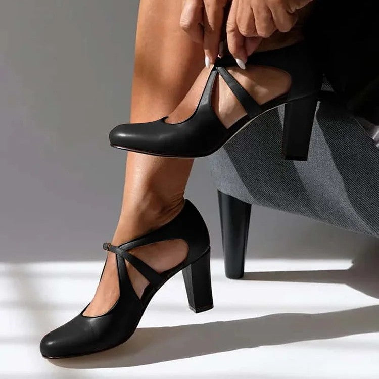 Velmira | Vintage Heels with T-Bar Style