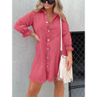 Anaïs | Denim Shirt Dress with Lantern Sleeves