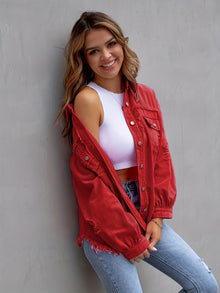 Laurine | Distressed and Oversized Denim Jacket