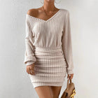 Margot | Striped Velvet Bodycon Dress