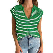 Luna™ | Elegant Striped V-Neck Sweater