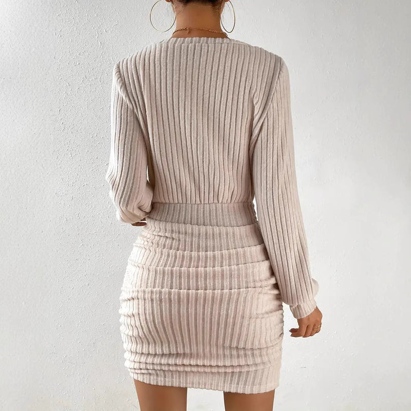 Margot | Striped Velvet Bodycon Dress