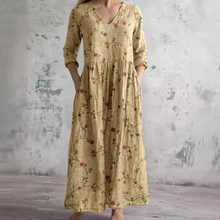 Ivory - Floral Whimsy Boho Maxi Dress