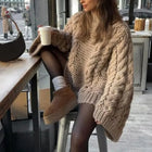 Élodie | Oversized Cable Knit Sweater