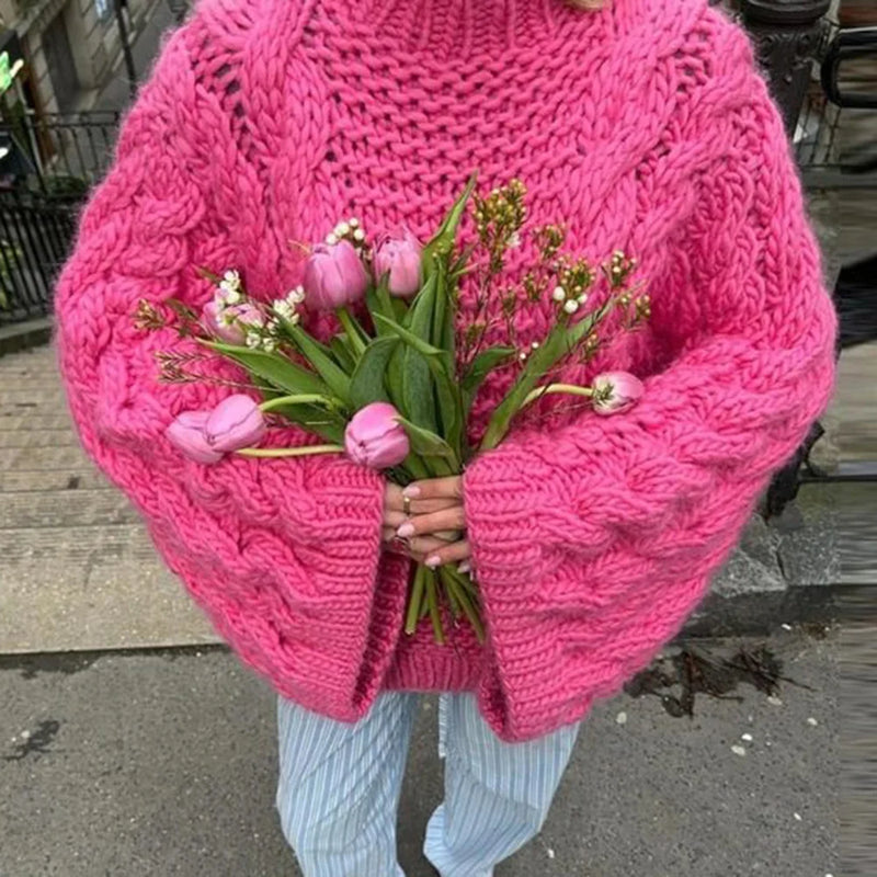 Élodie | Oversized Cable Knit Sweater