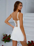 Selina | Corset Dress with Lace and Open Back