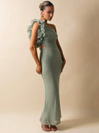 Liora | Asymmetrical Floral Dress & Sculpting Appeal