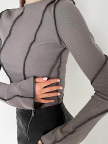 Léna | Flared Sleeve Patchwork T-Shirt