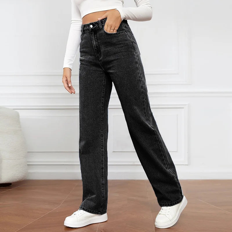 Alba | High-Waisted Distressed Jeans