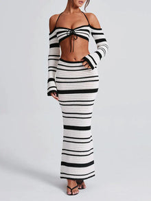 Solea | Striped Knitted Two-Piece Set