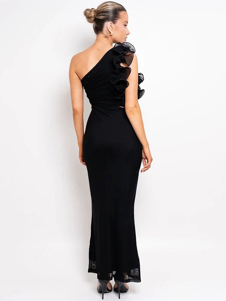 Liora | Asymmetrical Floral Dress & Sculpting Appeal