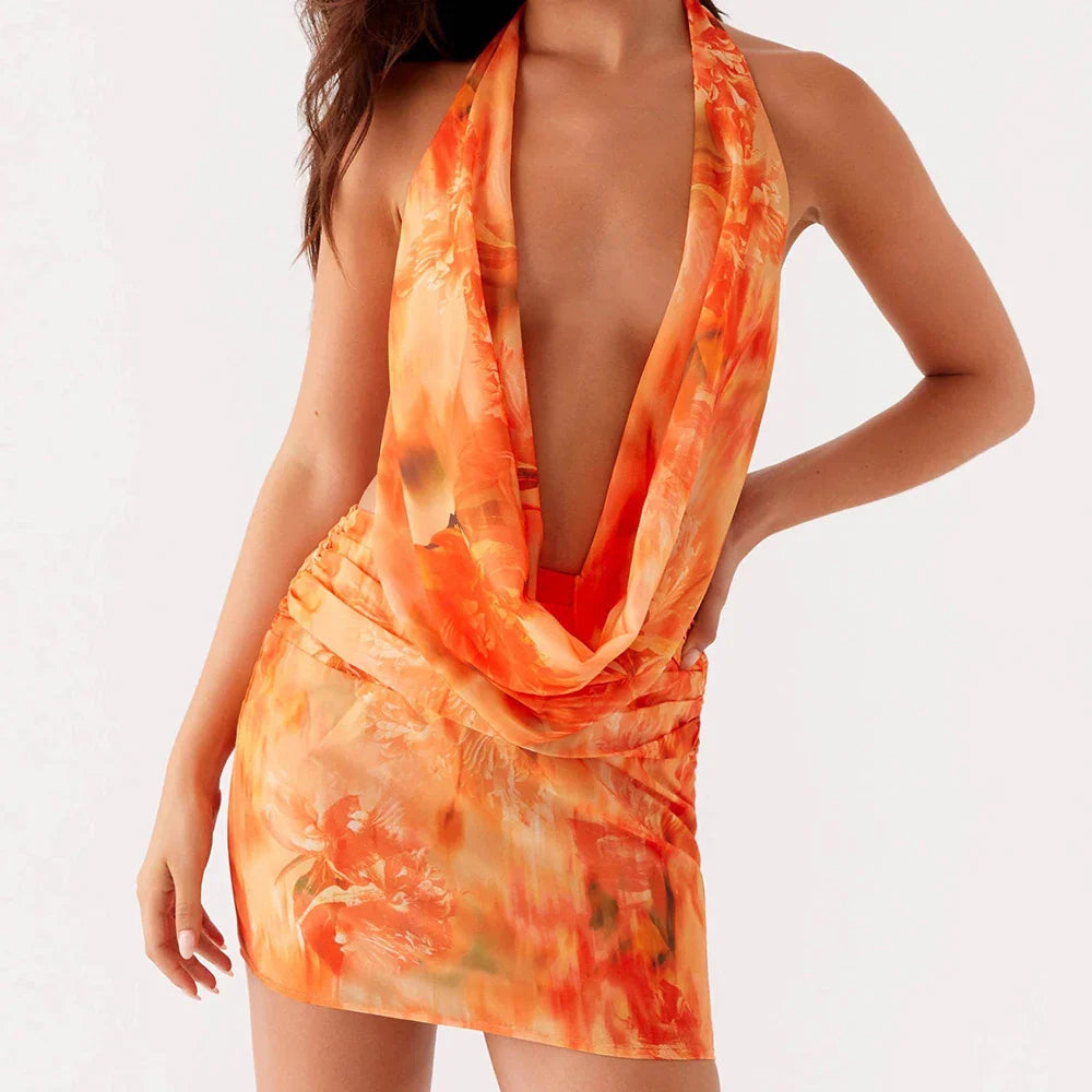 Fiona | Mini Dress with Lace Back