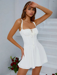 Selina | Corset Dress with Lace and Open Back