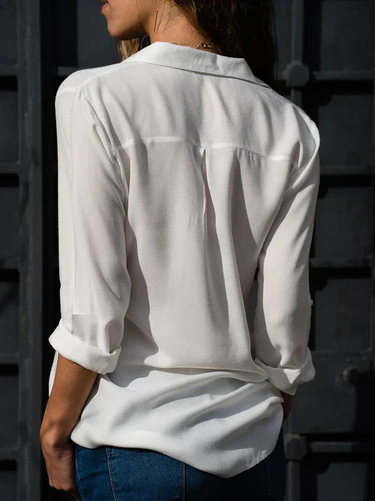 Sophie | Long Sleeve Chiffon Blouse