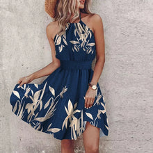 Loxley - Backless Irregular Printed Mini Dress