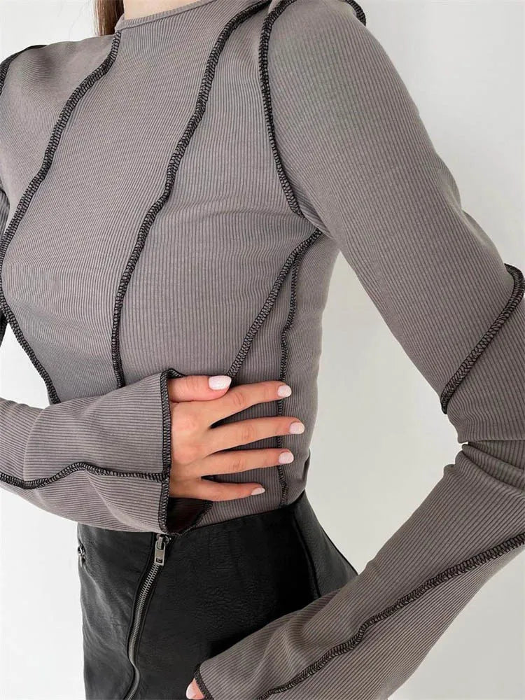 Léna | Flared Sleeve Patchwork T-Shirt
