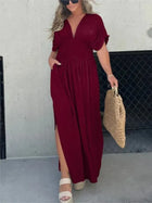 Alena | Long Backless Dress with Slit