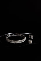 Earrings, Ring, and Necklace Set Suite Life Diamante Silver