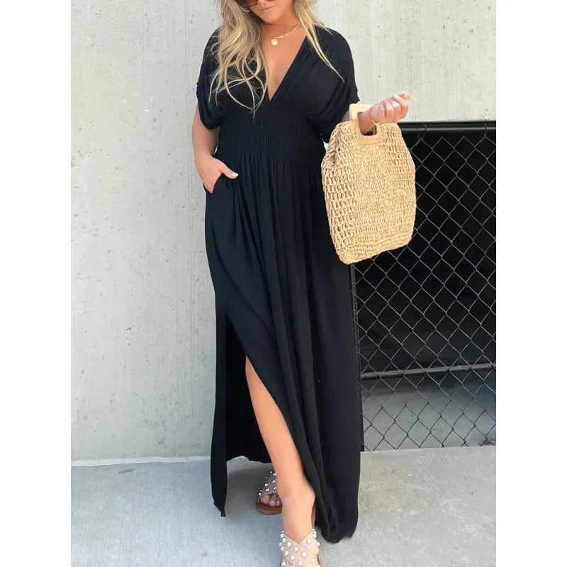Alena | Long Backless Dress with Slit