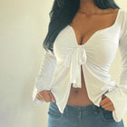 Maëva | Y2K Knotted Short Blouse