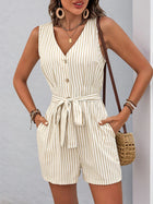 Sophia | Elegant Striped Combishort
