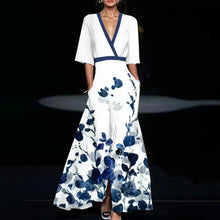 Ruby | Belted V-Neck Floral Maxi Dress