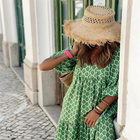 Cassandra - Women's Geometric Print High-Low Dress