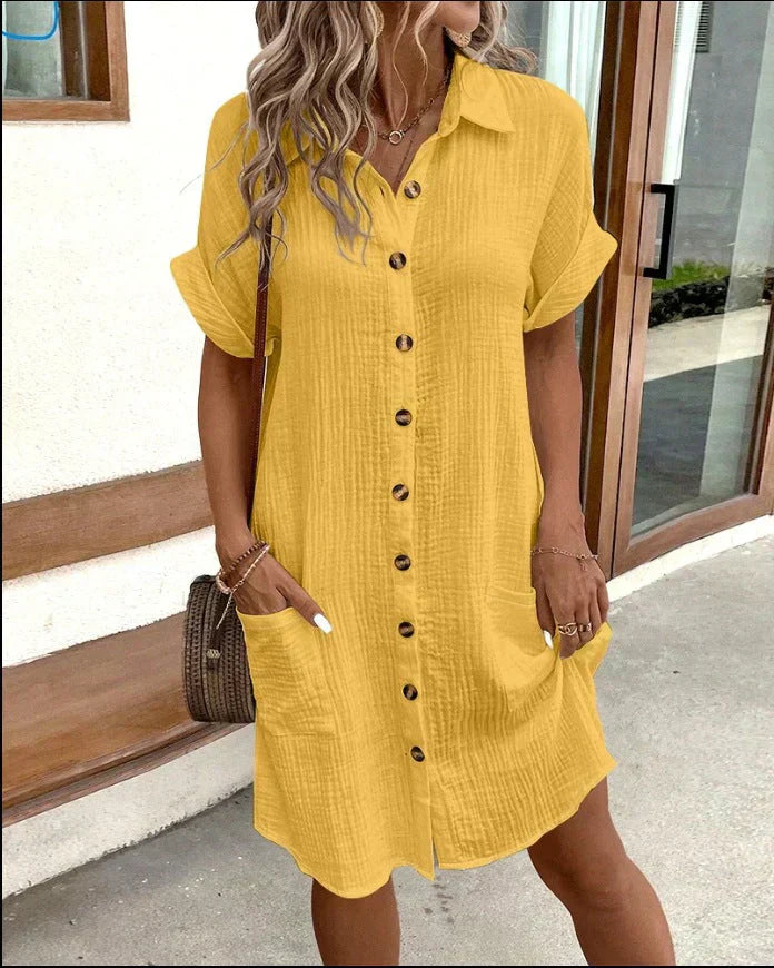 Susan | Classic Buttoned Casual Dress