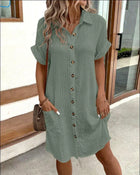 Susan | Classic Buttoned Casual Dress
