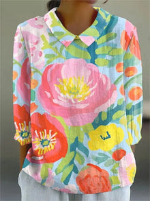 Clarissa | Vintage Colourful Blouse