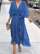 Aveline | Elegant Chiffon V-Neck Dress