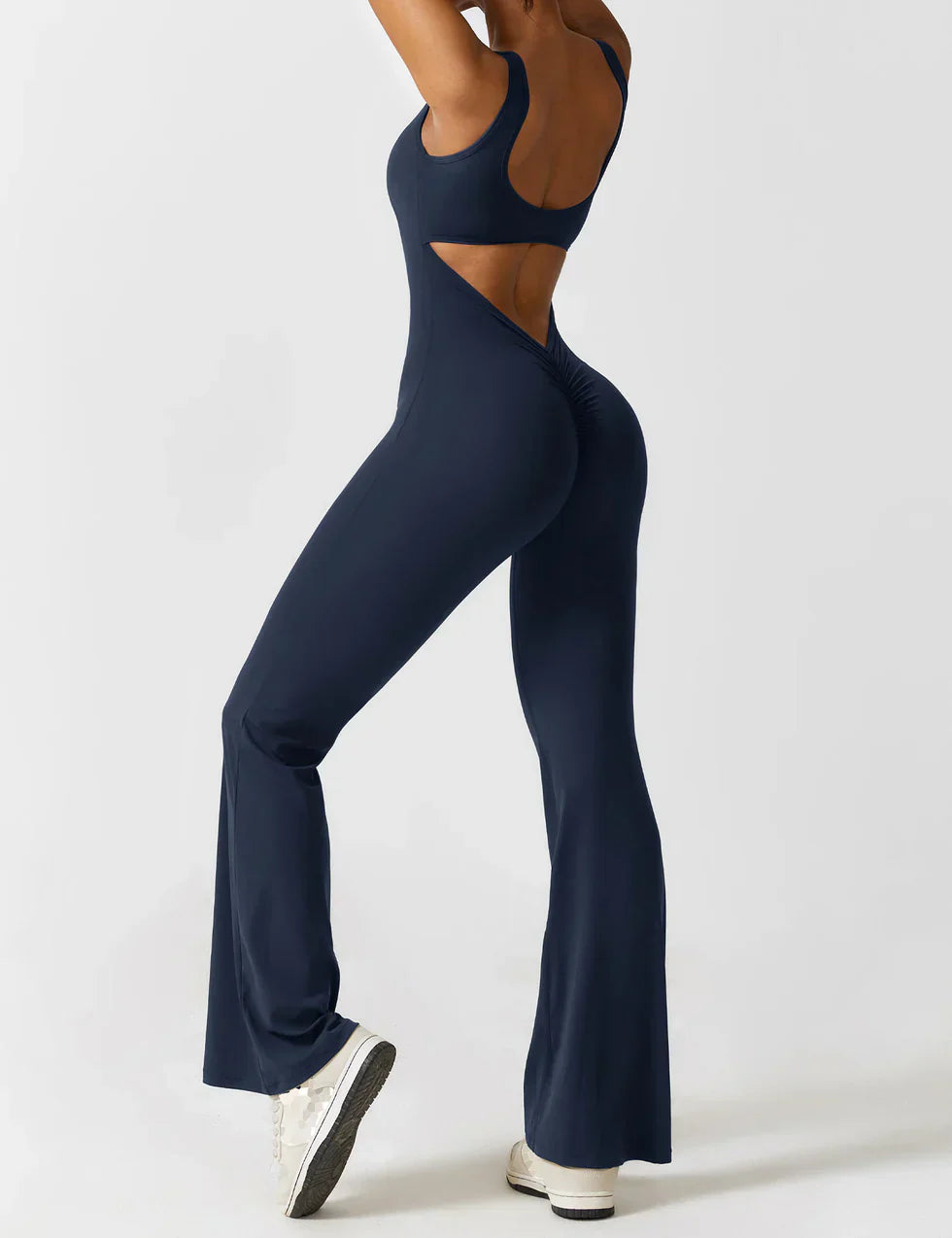 Pyloo Sierra | V-Neck Backless Jumpsuit