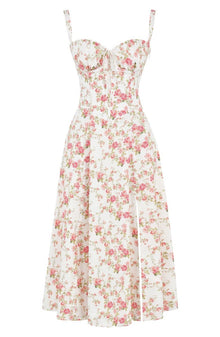 Oakley - Elegant French Style Belted Strap Dress