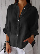 Nina | Cotton and Linen Tie-Back Shirt