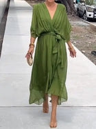 Aveline | Elegant Chiffon V-Neck Dress