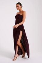 Lena | Draped Dress & Bold Slit