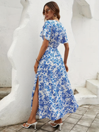 Bea - Bohemian V-Neck Blue Beach Dress