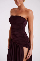 Lena | Draped Dress & Bold Slit