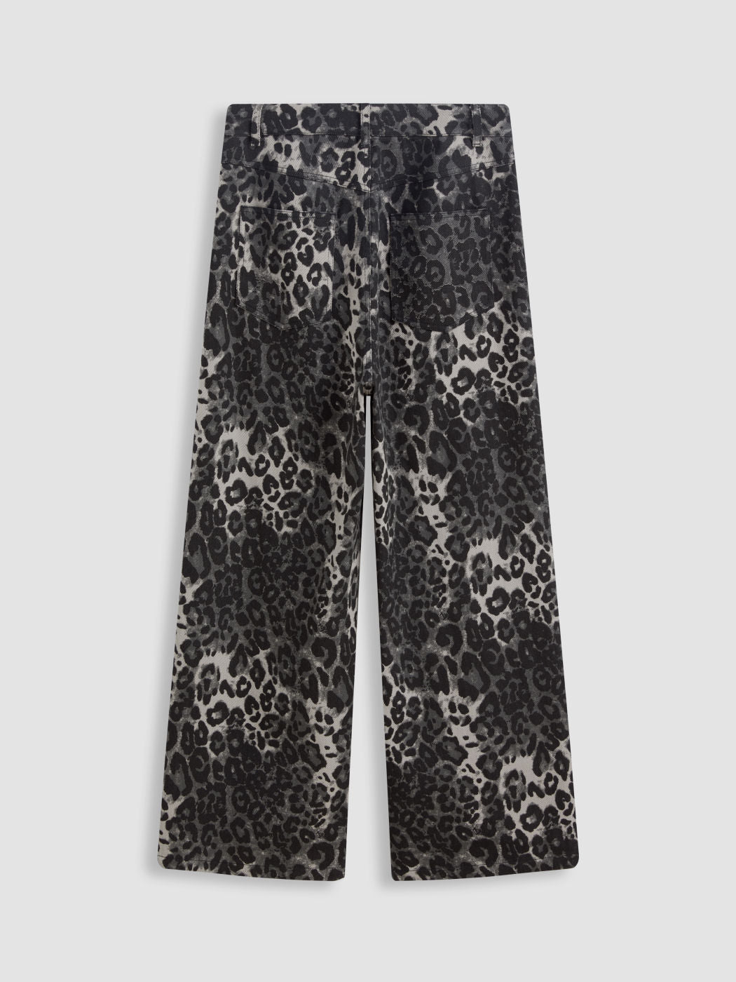 Soraya | Wide Leg Leopard Denim Pants